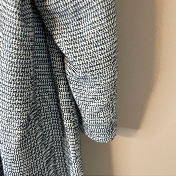 Maje blue open front duster jacket with fringe size 1 - Picture 13 of 14